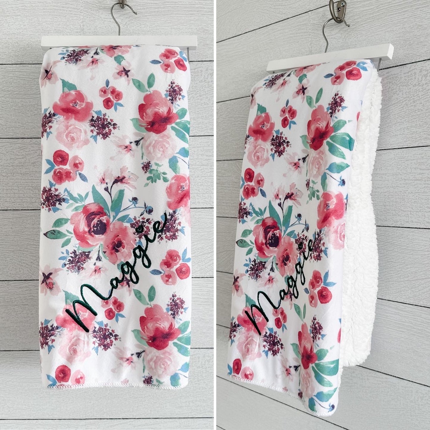 Girl Themed Personalized Baby Blanket