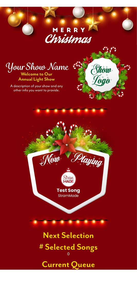 String Lights on Red