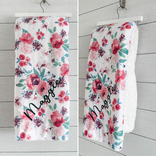 Girl Themed Personalized Baby Blanket