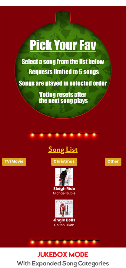 String Lights on Red