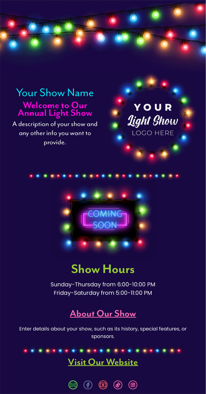 String Lights on Blue